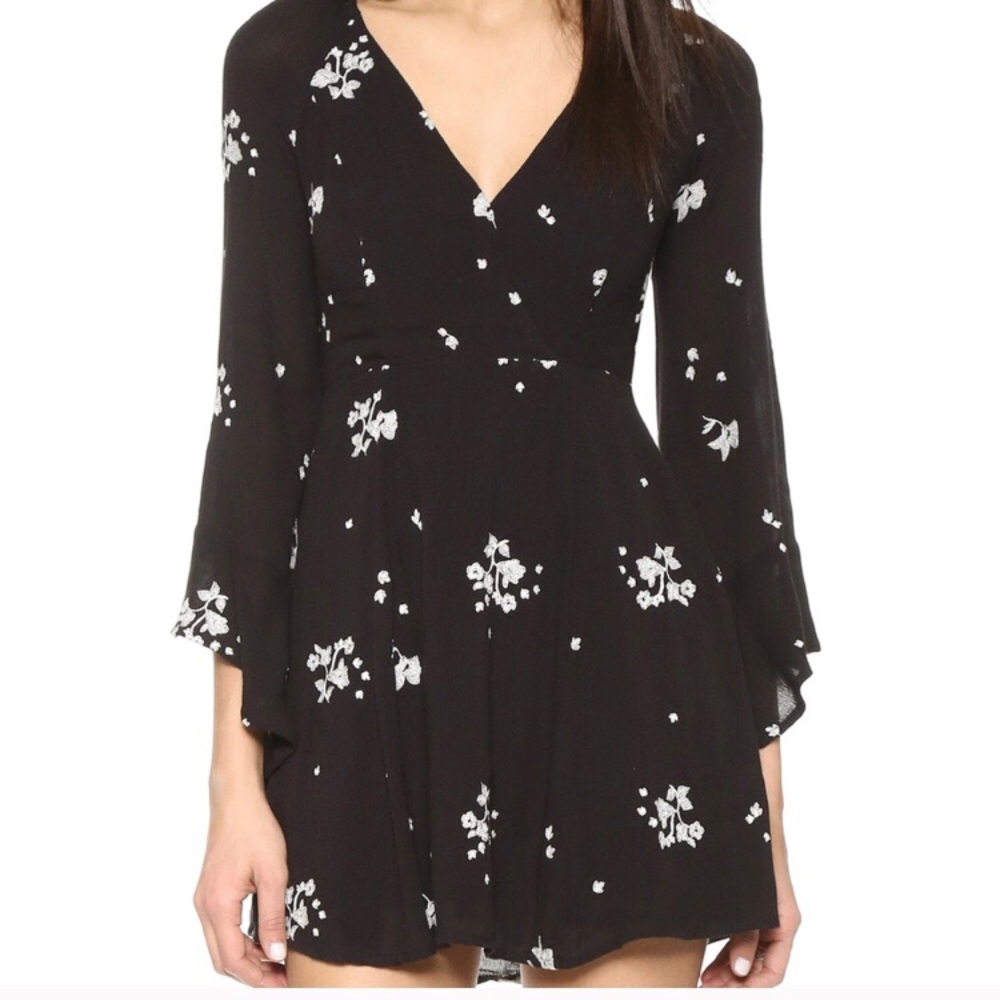 Free People Jasmine Dress. Black. Size 8.